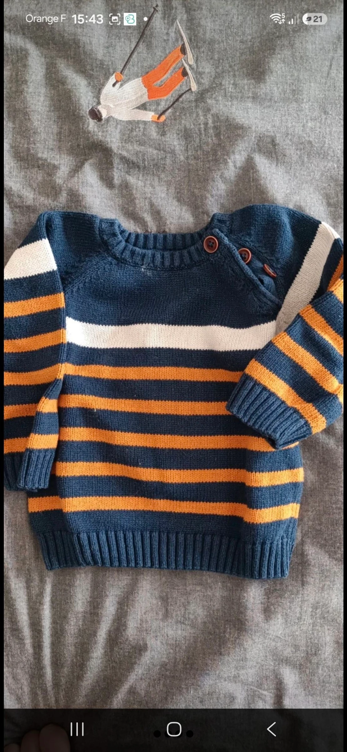 Lote de 3 suéteres para bebê menino 6 meses – photo 3